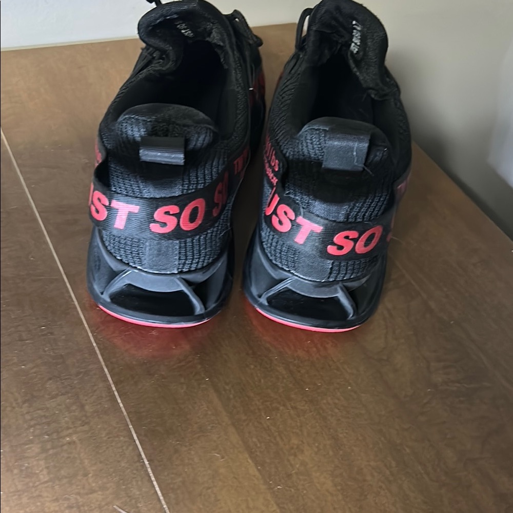 Black and Red Athletic Sneakers - Picture 3 of 3
